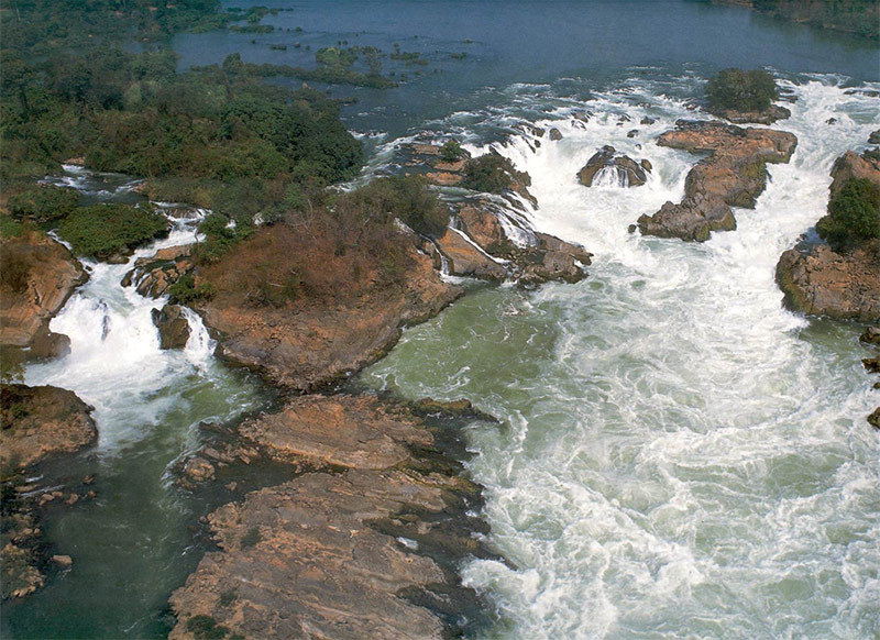 Khone Falls on the Mekong River. Photo by Stuart Chape.